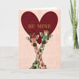 GIRAFFES & FEATHERS SIND MINE-Card Feiertagskarte
