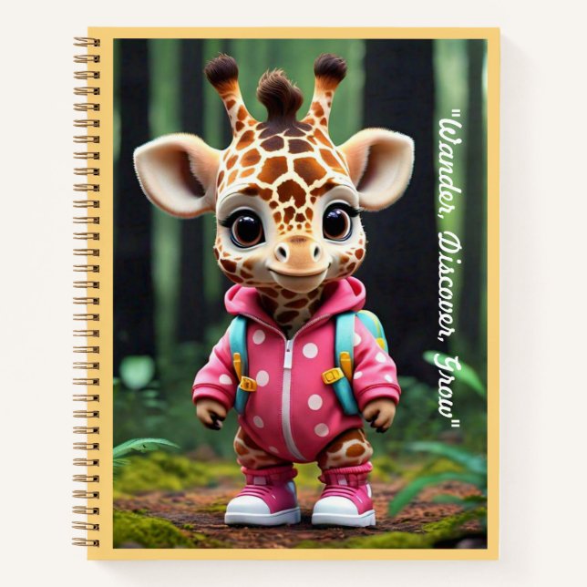 "Giraffe's Fun Day Out" Notizbuch (Vorderseite)