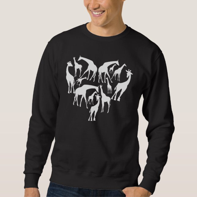 Giraffes   Giraffe Heart Cute Giraffe   Giraffe Sweatshirt (Vorderseite)