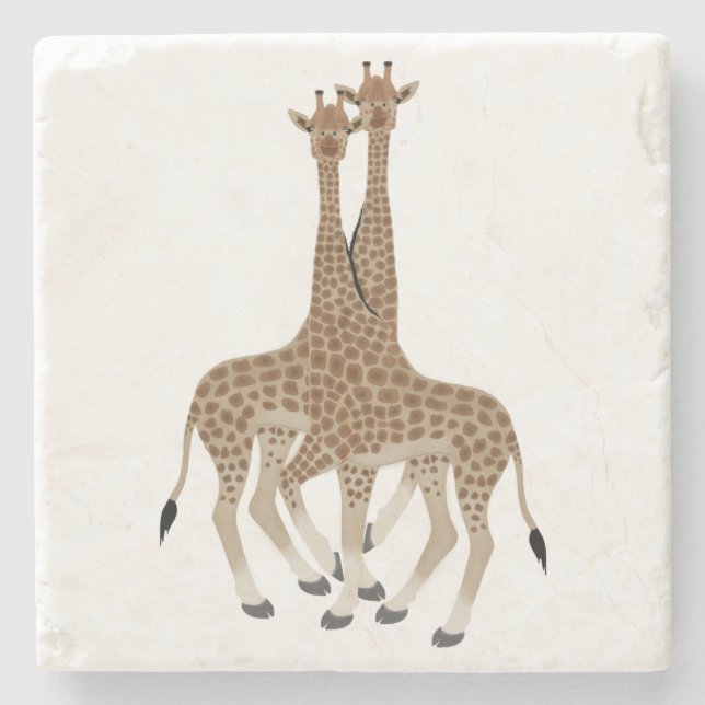 Giraffes Stone Untersetzer (Vorderseite)