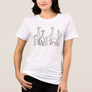 Giraffes-T-Shirt Tri-Blend Shirt