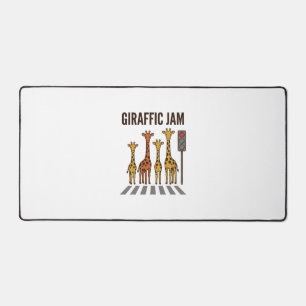 Giraffic Jam Lustiger Giraffenübergang Vintage Vek Schreibtischunterlage