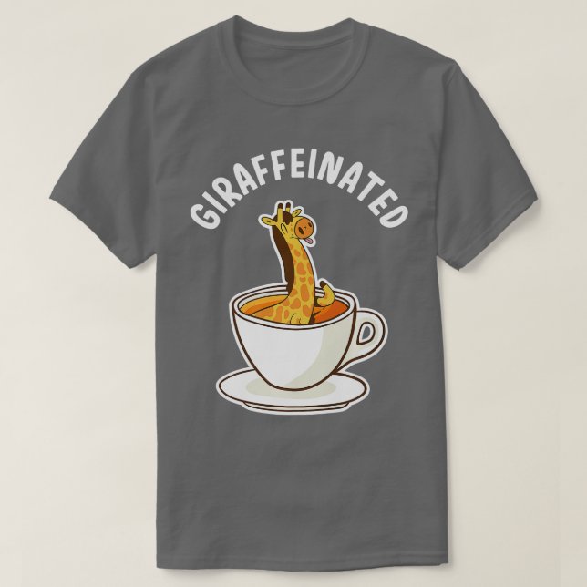 Giraffinierte Giraffen und Coffeine Giraffe Safari T-Shirt (Design vorne)