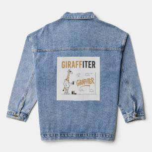 Giraffiter – Lustiger Giraffen-Graffiti-Künstler W Jeansjacke