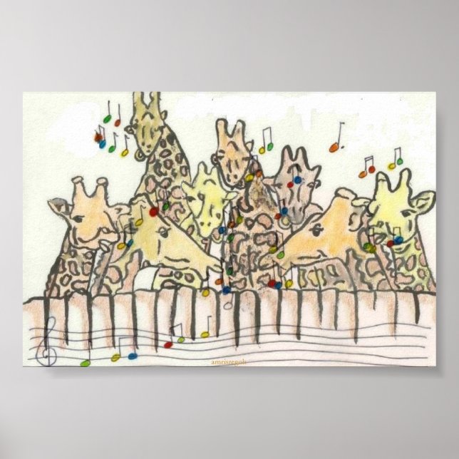 Girafs singen poster (Vorne)