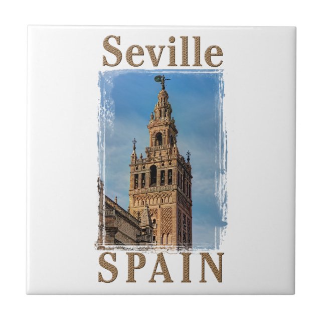 Giralda Glockenturm, Sevilla, Spanien Fliese (Vorderseite)