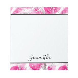 Giralrosa Abstrakte Kreise Notizblock