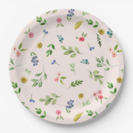 Giralrosa Blume Muster Party Paper Teller