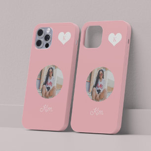 Giralrosa Foto und Name personalisiert modern Case-Mate iPhone 14 Hülle