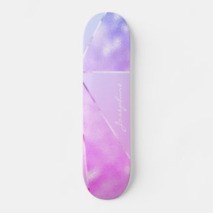 Giralrosa Glitzer Moderner Name personalisiert coo Skateboard
