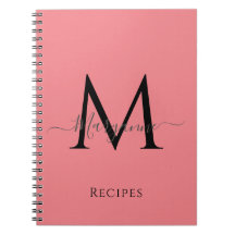 Giralrosa Personalisiertes Monogramm Schwarz