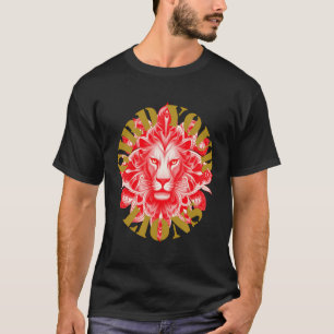 Gird Your Lions England Motivierend Idiom Red T-Shirt
