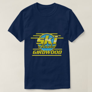 Girdwood Alaska 80er Ski-Logo T-Shirt
