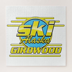 Girdwood Alaska 80er-SkigeLogo Puzzle