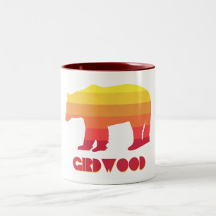 Girdwood Alaska Rainbow Bear Zweifarbige Tasse