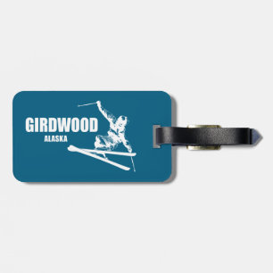 Girdwood Alaska Skifahrer Gepäckanhänger