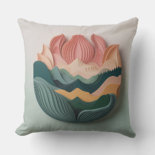 Giri Petal Relief 3D Batik-Muster Kissen