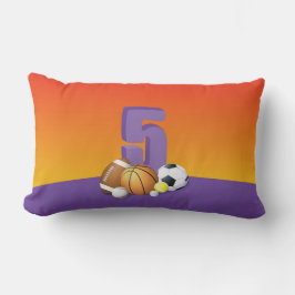 Girl 5th Birthday Sports Balls Lendenkissen