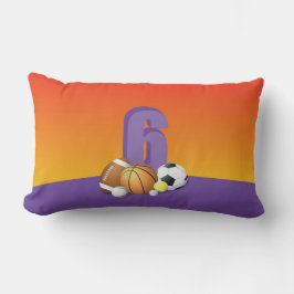 Girl 6. Geburtstag Sportbälle Lendenkissen