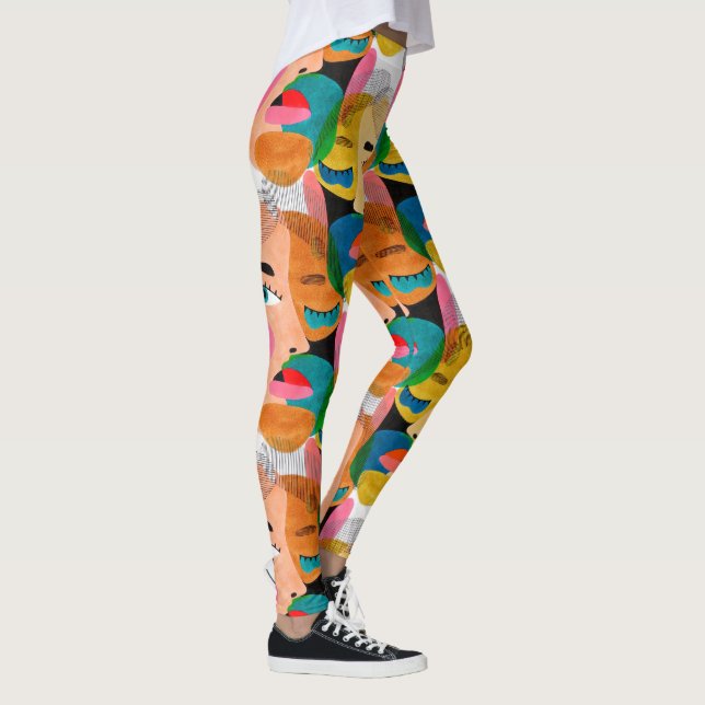 Girl abstrakt art leggings (Rechts)