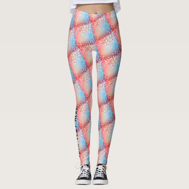 Girl Abstrakt Heart Shape Funky Y2K Yoga Leggings (Vorderseite)