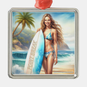 Girl Action Point Break Ornament Aus Metall