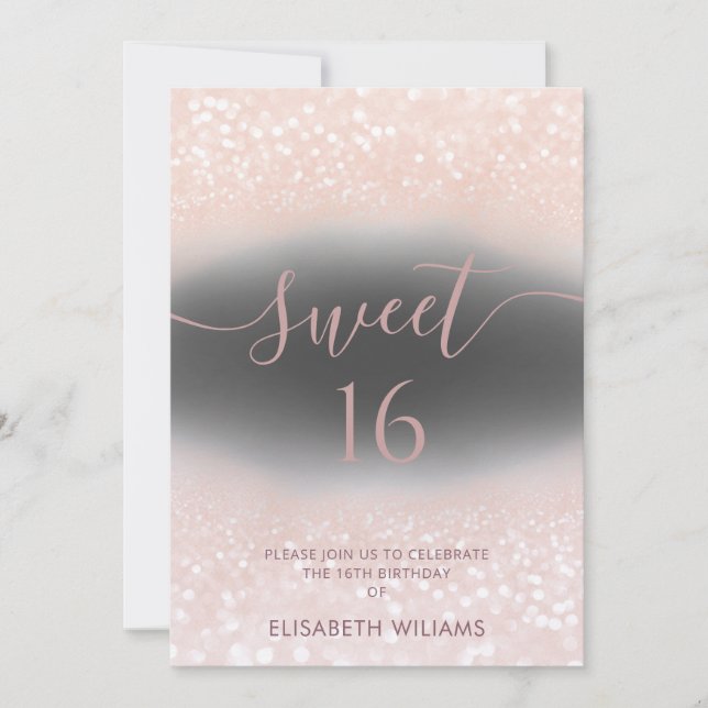 Girl-adorable Rose Einladung (Vorderseite)