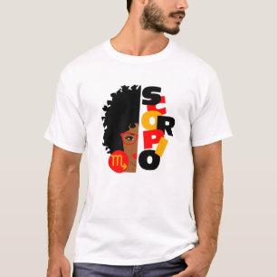 Girl Africa Girl Zodiac signiert Geburt T-Shirt