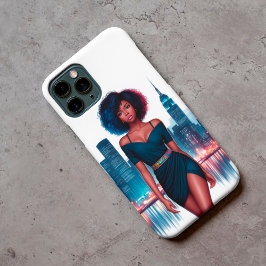 Girl African stylish Afro haar fashion business Case-Mate iPhone Hülle