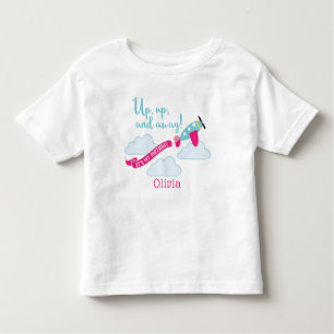 Girl Airplane Birthday Tshirt Personalisiert