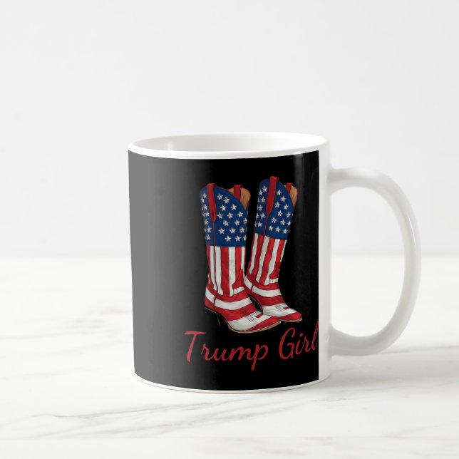 Girl American Flag Wahl Trump Girl Republican Cowg Kaffeetasse (Rechts)