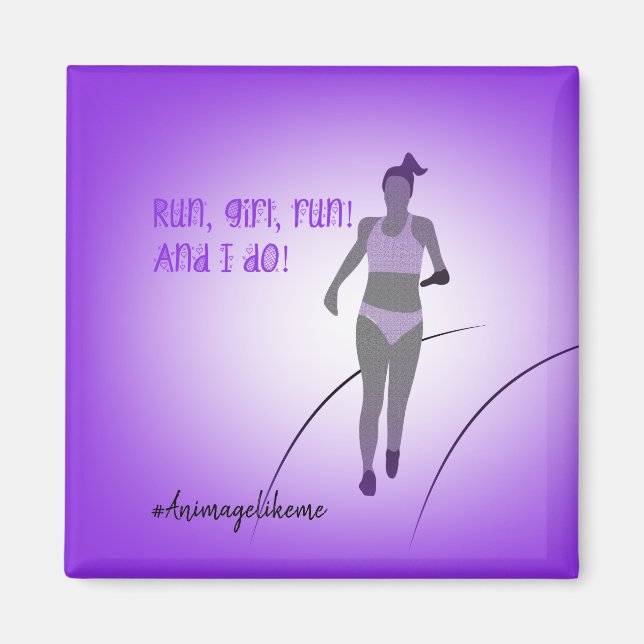 Girl Amputee Runner Magnet (Vorne)