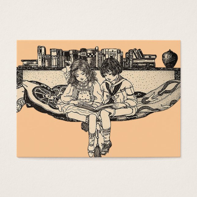 Girl and Boy Reading (Vorderseite)