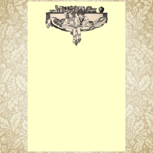 Girl and Boy Reading Briefpapier (Von Creator hochgeladen)