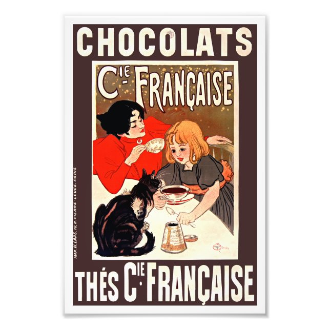 Girl and Cat, Vintage Poster, Alexandre Steinlen Fotodruck (Vorne)