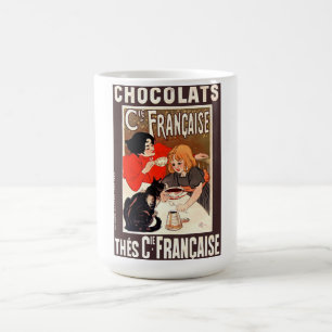 Girl and Cat, Vintage Poster, Alexandre Steinlen Kaffeetasse
