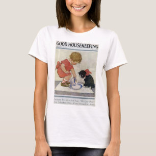 Girl and Kitten, Jessie Willcox Smith T-Shirt