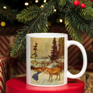Girl and Reindeer Tasse