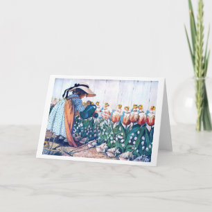 Girl and Tulip, Jessie Willcox Smith Karte