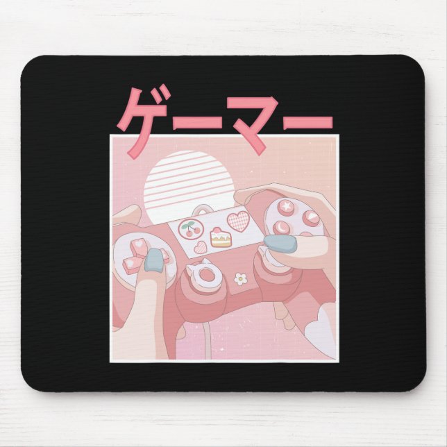 Girl Anime Kawaii Gaming Niedliches Videospiel Fra Mousepad (Vorne)