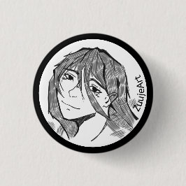 Girl, anime, lineart button