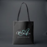 Girl Aquamarin Green Chic Black Script Name Monogr<br><div class="desc">Personalisieren Sie Ihre schöne mit Monogramm trendige Black Grocery Tote Bag! Der unten stehende Text kann Ihrem bevorzugten Satz oder sogar Ihrem vollständigen Namen personalisiert sein; Sie können ihn auch löschen, wenn Sie ihn bevorzugen. Wenn Sie Hilfe benötigen, lass uns bitte unter belytaliarecipes@gmail.com und wir helfen Ihnen gerne weiter. ©...</div>