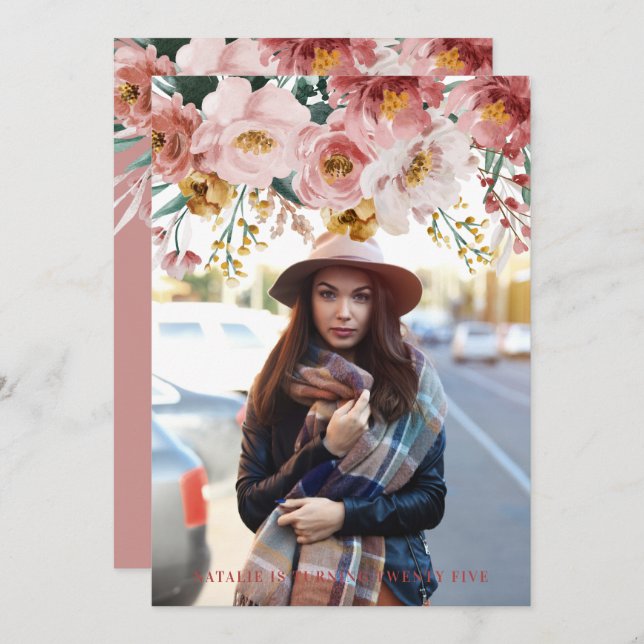 Girl-Aquarell-Foto (Vorne/Hinten)