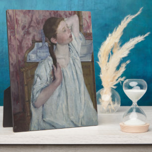 Girl Arrange Ihre Haare, 1886 (Öl auf Leinwand) Fotoplatte