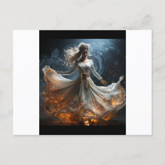 Girl Artistic Postcard Postkarte