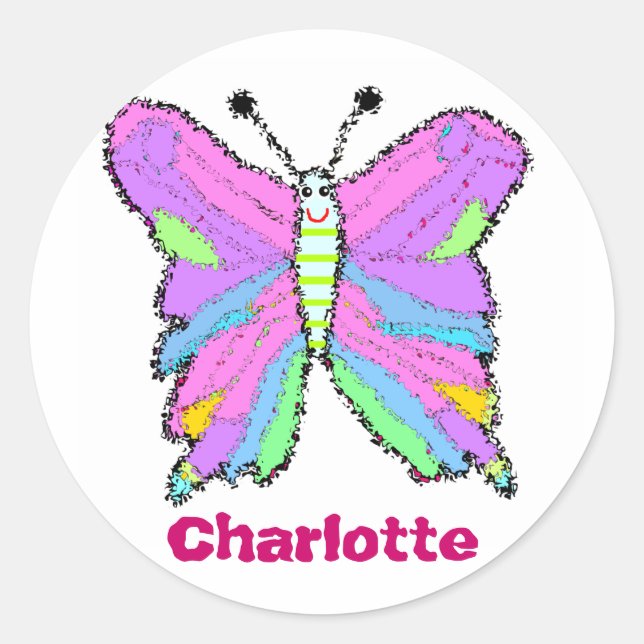 Girl-Aufkleber Runder Aufkleber (Vorderseite)