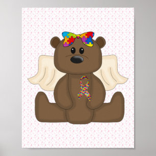 Girl Autism Awareness Bär Poster