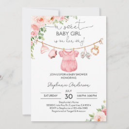 Girl Baby Clothes Baby Dusche Einladung ein süßes