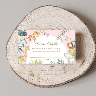 Girl baby dusche boho safari tiertiere Windpreisra Begleitkarte