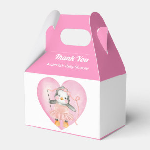 Girl Baby Dusche Pink Pinguin Geschenkschachtel